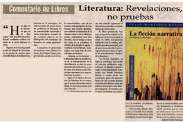 Literatura: Revelaciones no pruebas.