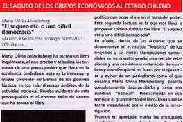 El saqueo etc. o una difícil democracia"