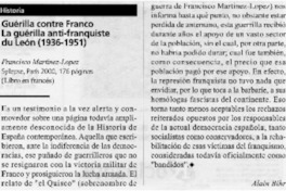 Guérilla contre Franco la gérilla anti-franquiste du León (1936-1951)