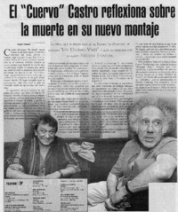 El "Cuervo" Castro reflexiona sobre la muerte en su nuevo montaje