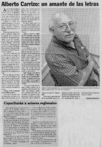 Alberto Carrizo: un amante de las letras : [entrevistas]