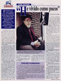 He vivido como pocos" [entrevistas]