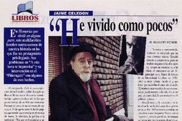 He vivido como pocos" [entrevistas]