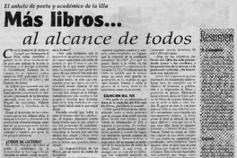 Más libros... al alcance de todos : [entrevistas]