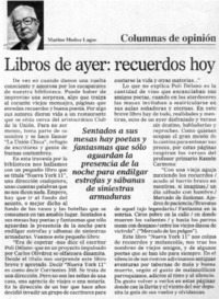 Libros de ayer : recuerdos hoy