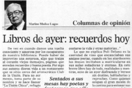 Libros de ayer : recuerdos hoy