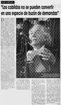 "Los cabildos no se pueden convertir en una especie de buzón de demandas"