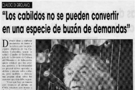 "Los cabildos no se pueden convertir en una especie de buzón de demandas"