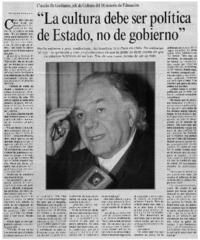 "La cultura debe ser política de Estado, no de gobierno" [entrevistas]