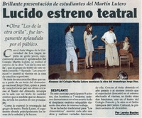 Lucido estreno teatral