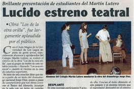 Lucido estreno teatral