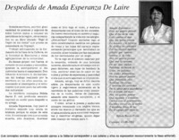 Despedida de Amada Esperanza De Laire