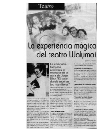 La experiencia mágica del teatro Walymai