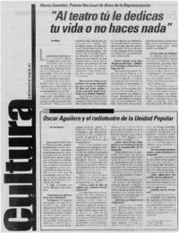 Al teatro tú le dedicas tu vida o no haces nada" [entrevistas]