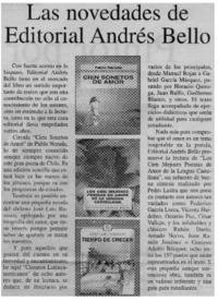 Las novedades de Editorial Andrés Bello.