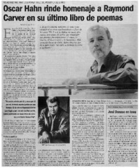Oscar Hahn rinde homenaje a Raymond Carver en su último libro de poemas