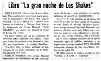 Libro "La gran noche de los Shakes"