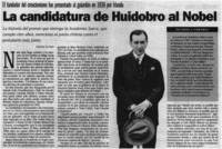 La candidatura de Huidobro al Nobel Andrés Gómez.