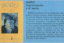 IMPRO : Improvisación y el teatro