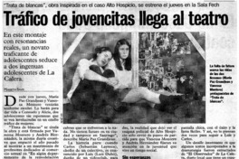 Tráfico de jovencitas llega al teatro