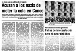 Acusan a los nazis de meter la cola en Conce