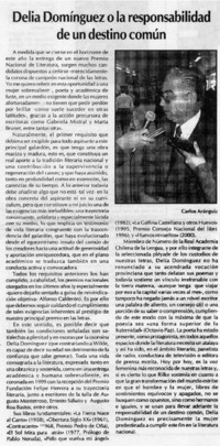 Delia Domínguez o la responsabilidad de un destino común