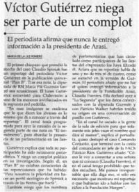 Víctor Gutiérrez niega ser parte de un complot