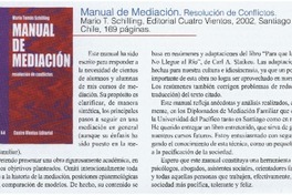 Manual de mediación. Resolución de Conflictos