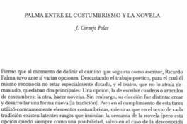 Palma entre el costumbrismo y la novela