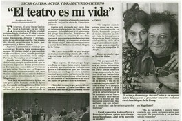 El teatro es mi vida": [entrevistas]
