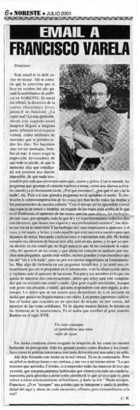 Email a Francisco Varela