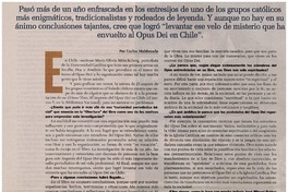 El proyecto del Opus Dei no se juega en las elecciones del 2005": [entrevistas]