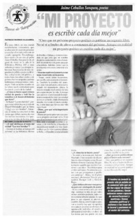 Mi proyecto es escribir cada día mejor": [entrevistas]
