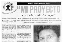 Mi proyecto es escribir cada día mejor": [entrevistas]