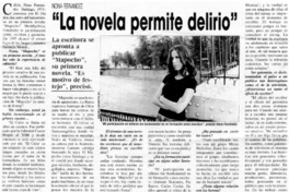 La novela permite delirio": [entrevistas]