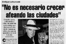 "No es necesario crecer afeando las ciudades"