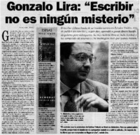 Gonzalo Lira: "Escribir no es ningún misterio" [entrevistas]
