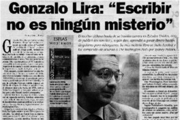 Gonzalo Lira: "Escribir no es ningún misterio" [entrevistas]