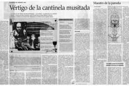 Vértigo de la cantinela musitada