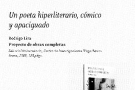 Un poeta hiperliterario, cómico y apaciguado