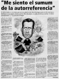 "Me siento el sumum de la autorreferencia" [entrevistas]