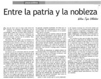 Entre la patria y la nobleza