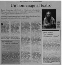 Un homenaje al teatro