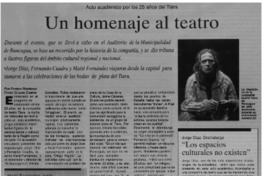 Un homenaje al teatro