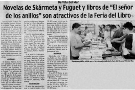 Novelas de Skármeta y Fuguet y libros de "El señor de los anillos" son atractivos de la Feria del Libro
