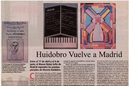 Huidobro vuelve a Madrid