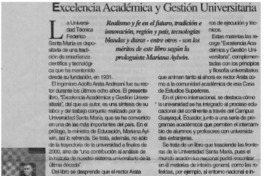 Excelencia académica y gestión universitaria