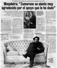 Maquieira : "Zamorano se siente muy agradecido por el apoyo que le he dado" [entrevistas]