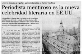 Periodista mentiroso es la nueva celebridad literaria en EE.UU.
