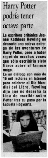 Harry Potter podría tener octava parte